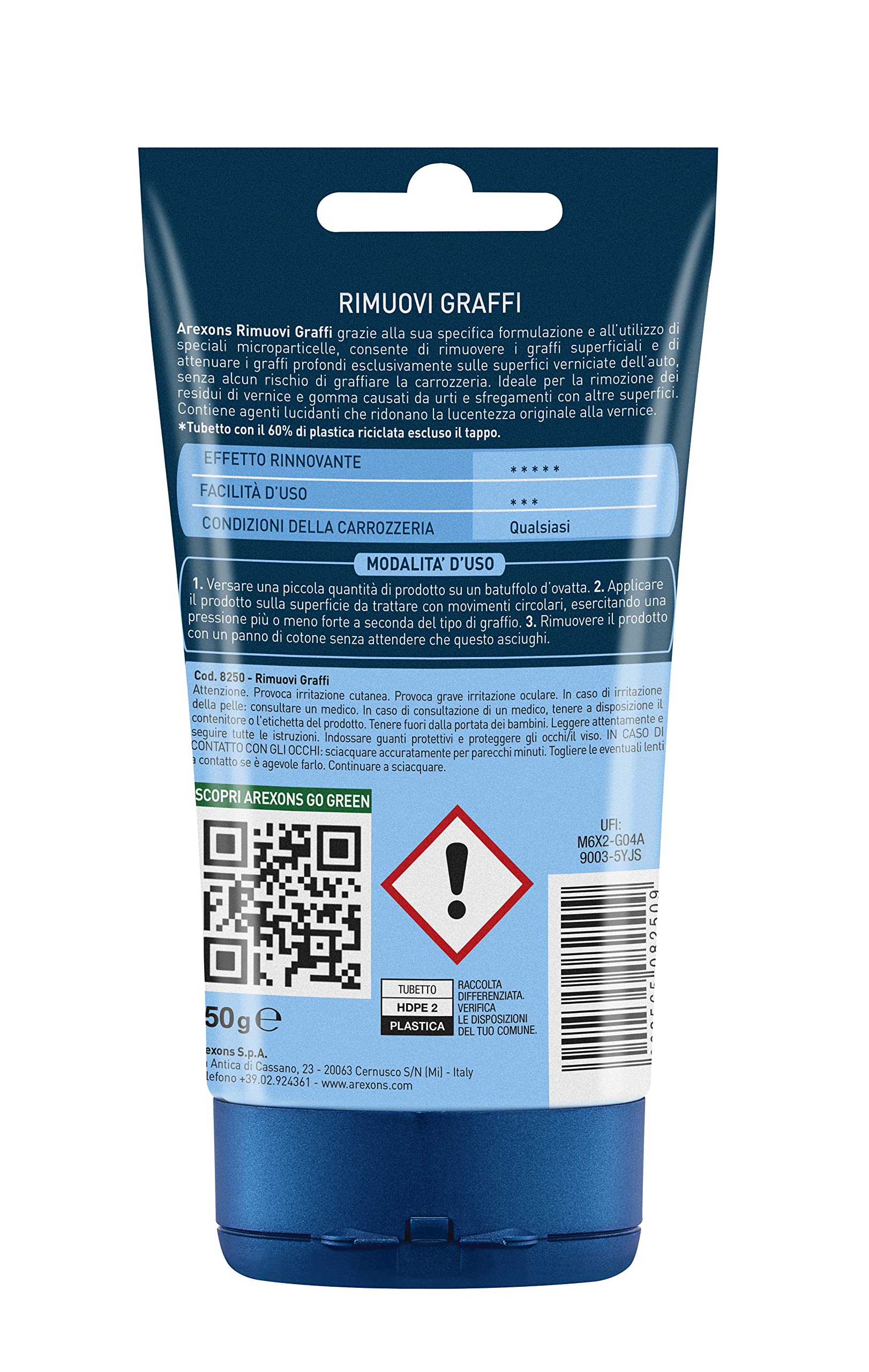 PASTA RIMUOVI GRAFFI ml. 150  - AREXONS