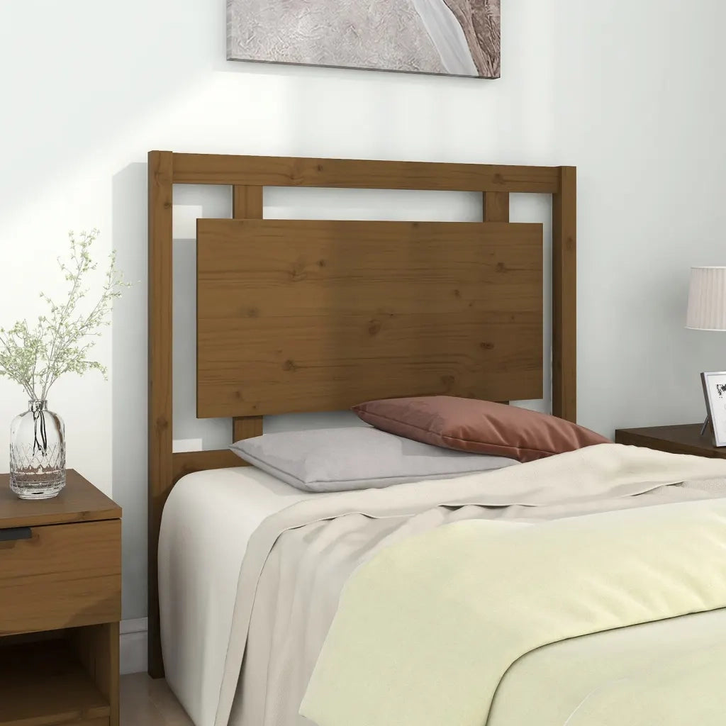 Testiera | Testata per Letto ambra 95,5x4x100cm in Legno Massello di Pino