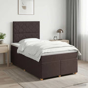 Letto box spring con materasso Marrone Scuro 120 x 200 cm 3453868