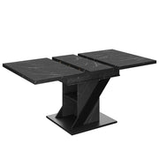 Tavolo da pranzo allungabile con 1 allunga; in MDF e metallo; per cucina e soggiorno; 110 × 80 × 75 cm