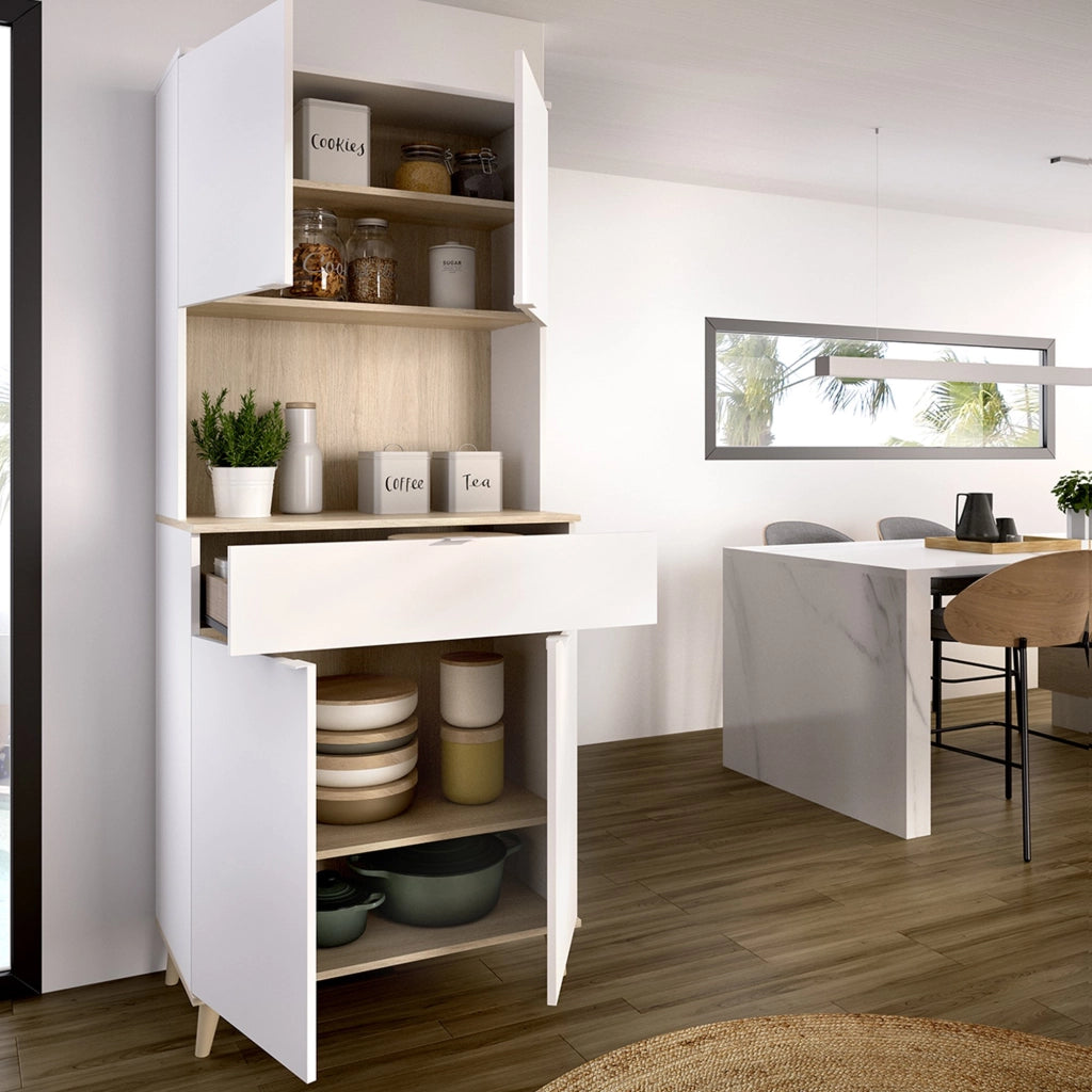 Madia Findlay, Credenza un Cassetto, 40x60x191h cm Bianco