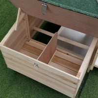 Pollaio da Giardino Prefabbricato in Legno 196x76x97cm, Color Legno