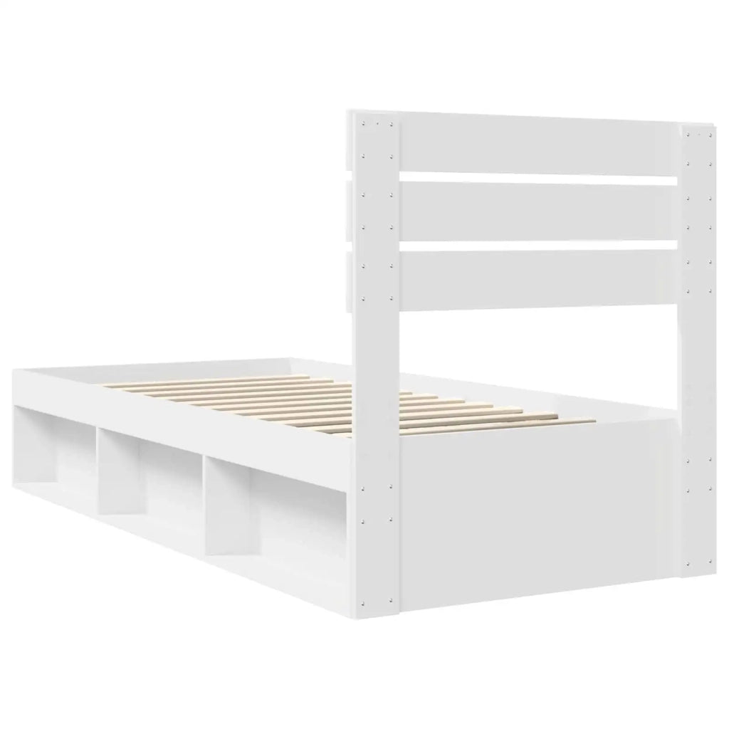 Struttura del letto Bianco 100 x 200 cm Pino massello 3411447