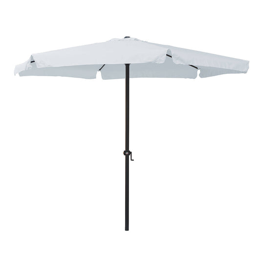 Ombrellone Rotondo da Giardino Ø 3 m Palo Ø48 mm Struttura in Acciaio Esterno Bianco