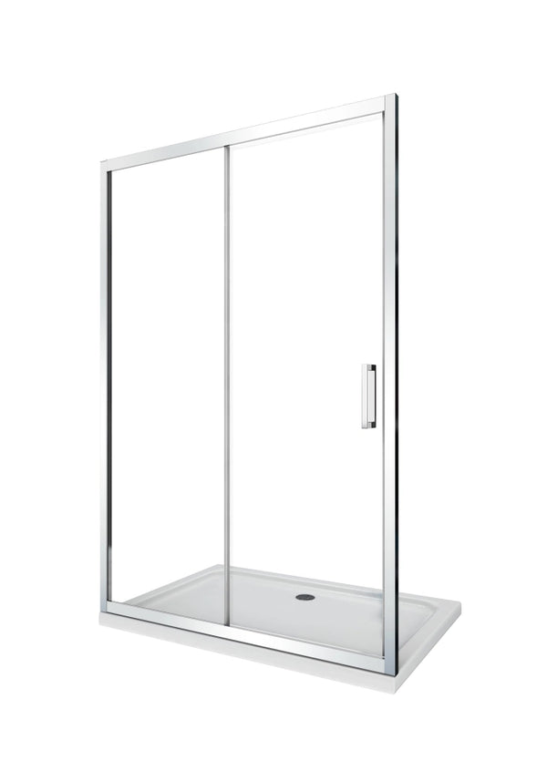 Porta doccia vetro 6 mm per installazione in nicchia Altezza 190 cm installazione reversibile cm 125-130