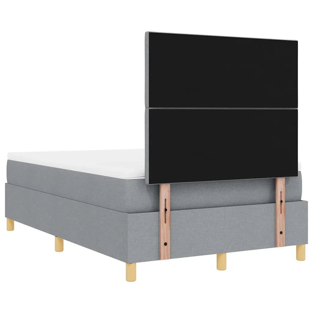 Letto a Sorgente LED Grigio chiaro 120 x 190 cm Tessuto 3343159