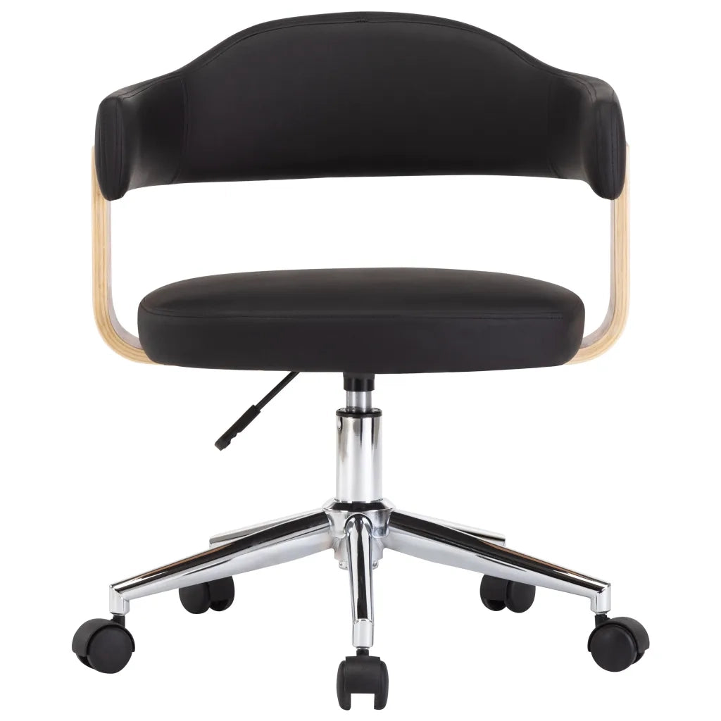 Sedie da Pranzo Girevoli 4 pz Nere in Similpelle 3054900