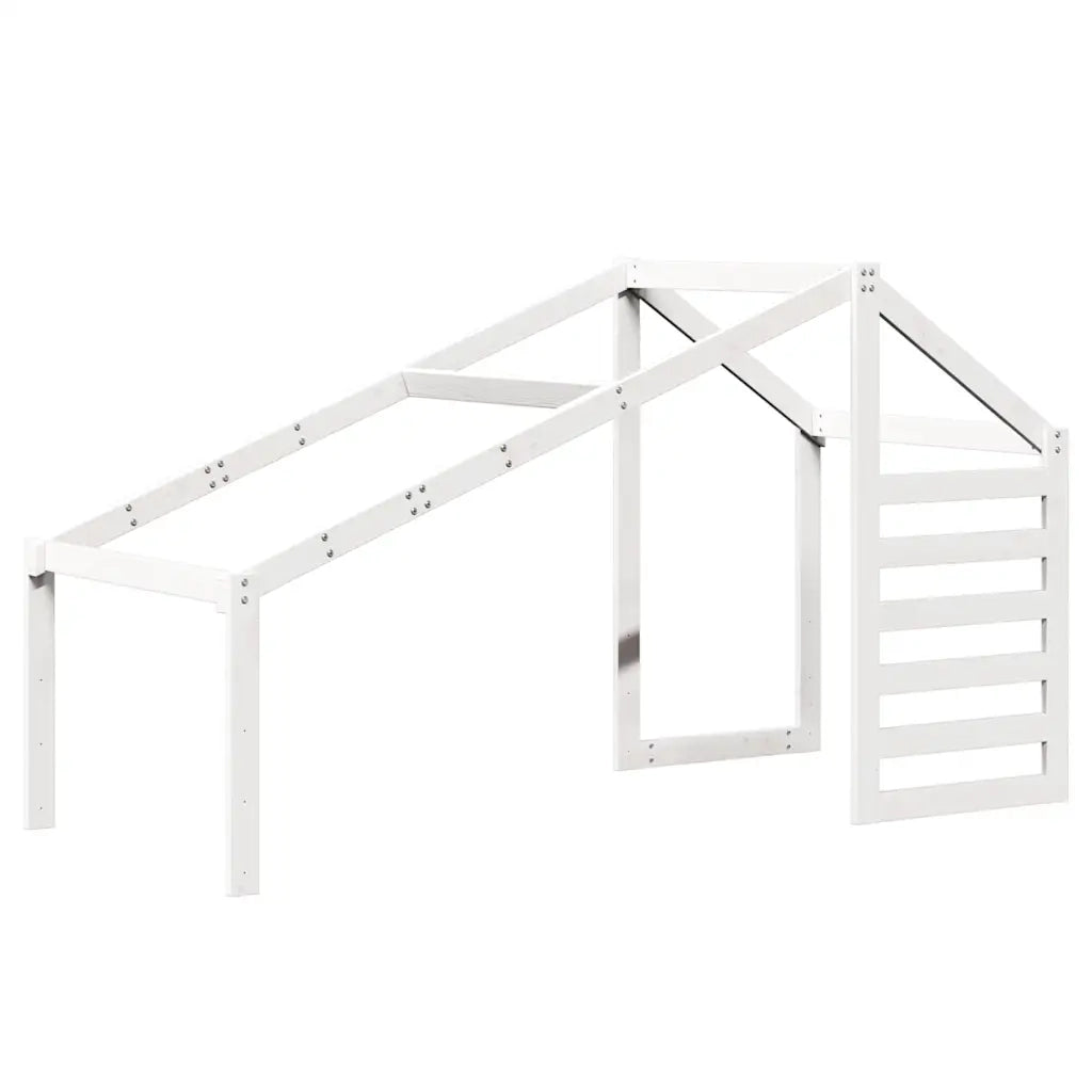 Tetto per Letto Bambini Bianco 198x97x113cm Legno Massello Pino