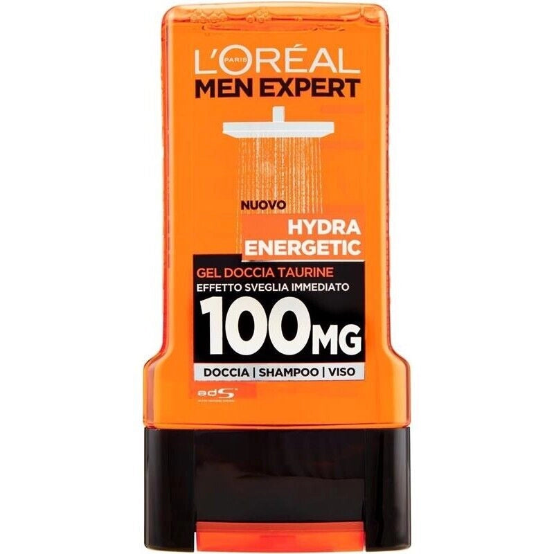 L'OREAL PARIS 6 CONFEZIONI MEN EXPERT GEL PER DOCCIA DA 300 ML HYDRA ENERGY CON TAURINA
