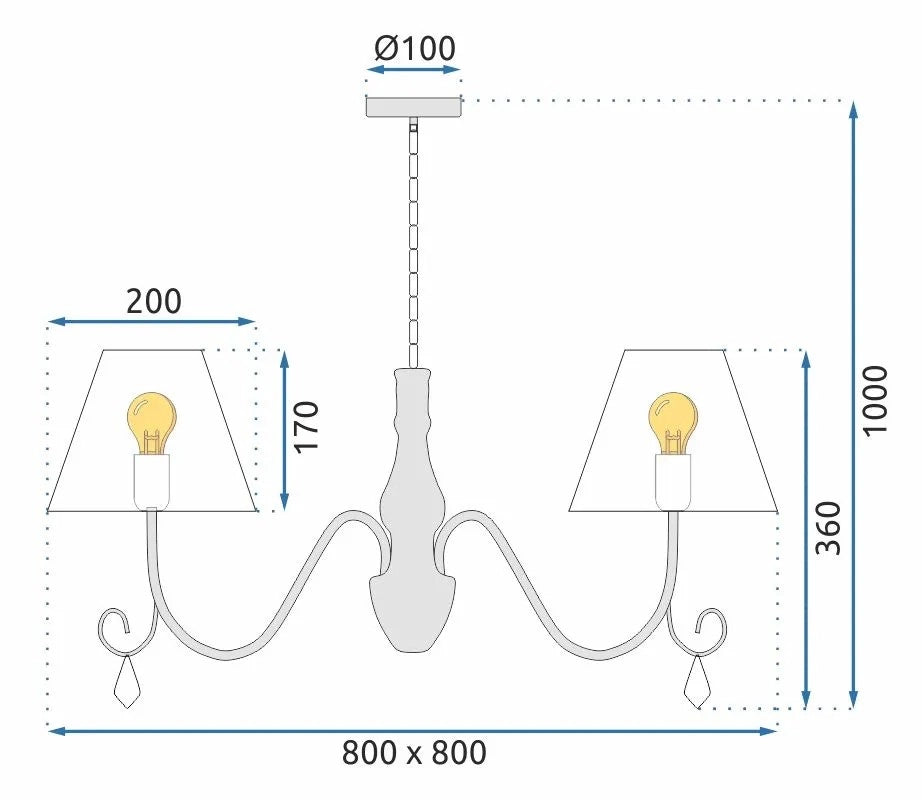 Lampada Cristal APP991-4CP