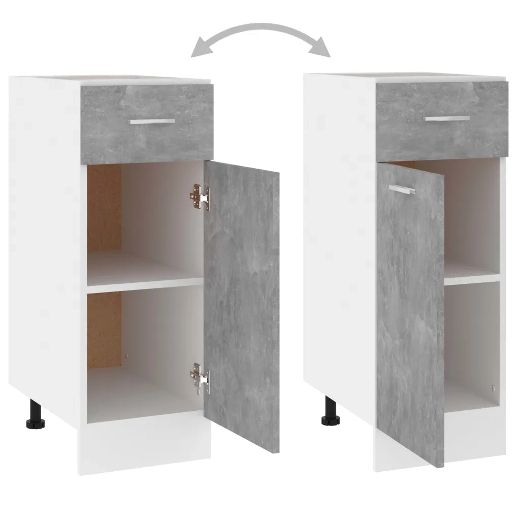 Armadio Inferiore Cassetto “Lyon” Grigio Cemento 30x46x81,5 801208