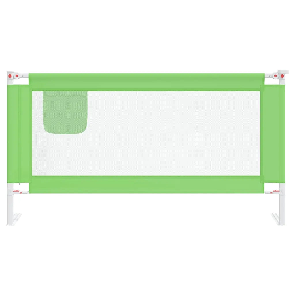 Sponda Letto di Sicurezza per Bambini Verde 160x25cm in Tessuto 10194