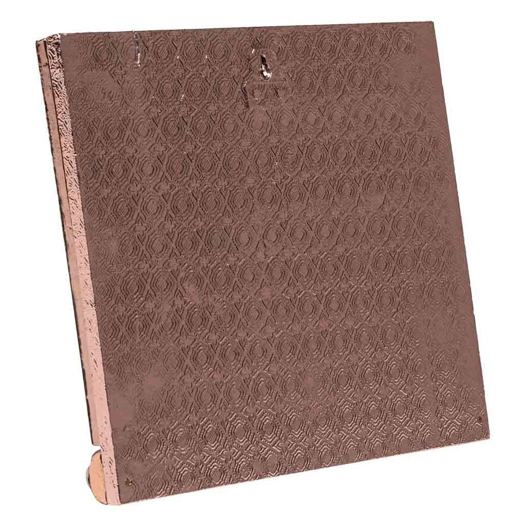 Portachiavi in metallo goffrato color rame 22,5x17,5x2h