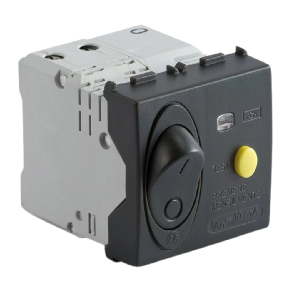 Interruttore automatico magnetotermico differenziale 1p+n 16a master modo