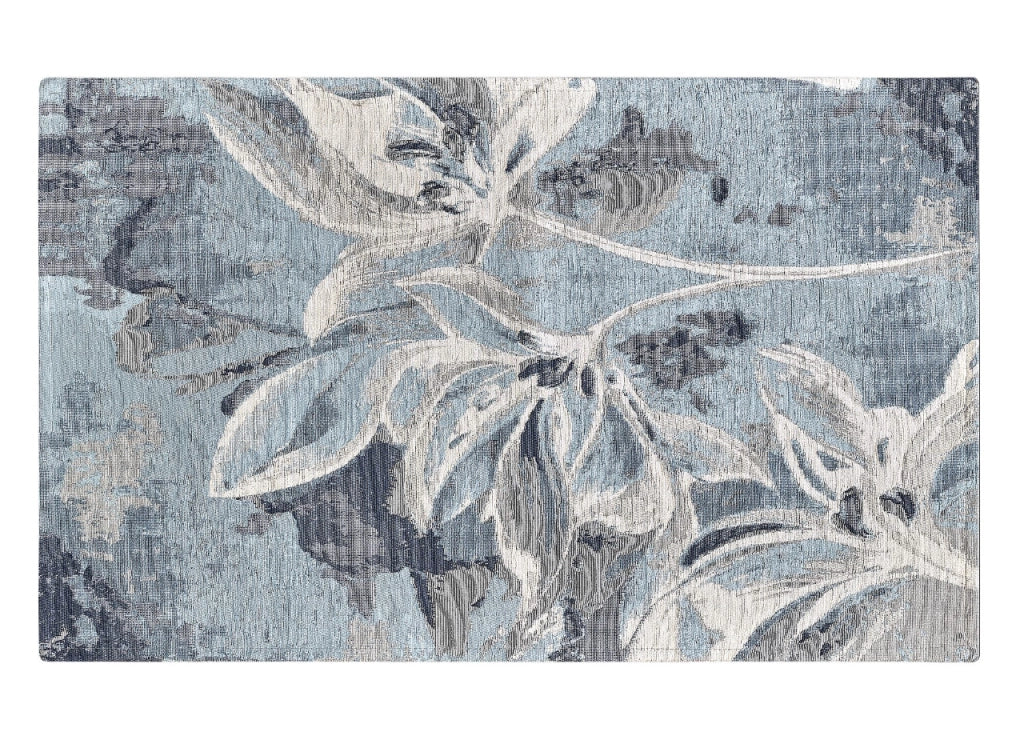 Tappeto Arredo Salotto Antiscivolo Scendiletto Camera Dis.Vanilla  By Suardi - 115x175 - Azzurro