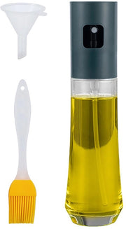 Olio per cottura, 120 ml, 19,5 x 4,5 cm, set di pulizia ciotola in acciaio inossidabile incluso, per grigliare, insalate, cuocere, verdure