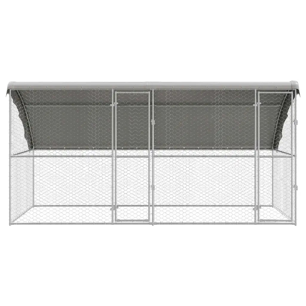 Cuccia per cani 2 pcs Argento 4 x 2 x 2 m Acciaio zincato