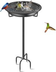 Dispensatore per uccelli all'aperto - vasca da uccelli in piedi - scala di misura in ghisa - protetto dal freddo - dispensatore per uccelli - 92x27cm - decorazione elegante