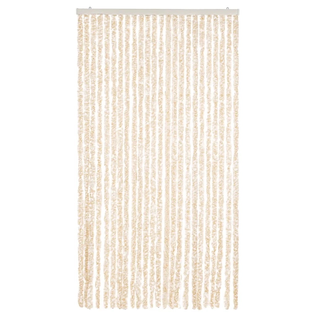 Tenda Antimosche Beige e Bianca 100x230 cm in Ciniglia CFW7447840
