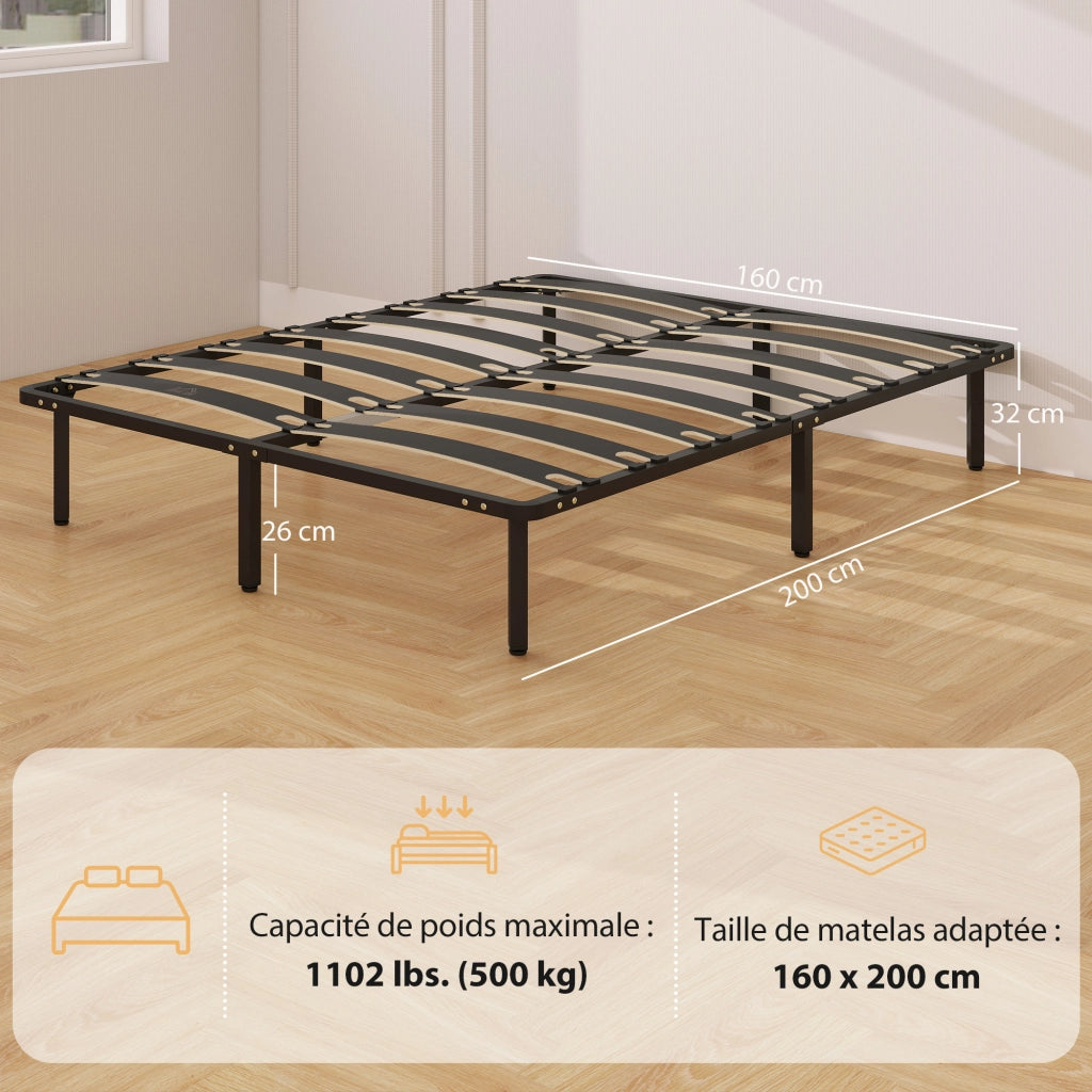 Letto Matrimoniale Contenitore con Testiera e Doghe in Legno Massello ¨C Minimal ¨C Nero 160x200