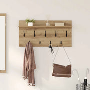 Appendiabiti a muro A parete Rovere artigianale 80 x 40 x 12 cm 874442