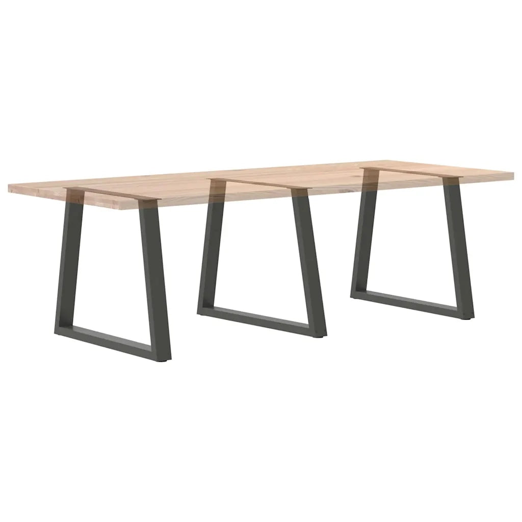 Gambe per tavolo da pranzo a forma di V 3 pz | Piede del tavolo Antracite 70x(72-73,3) cm Acciaio