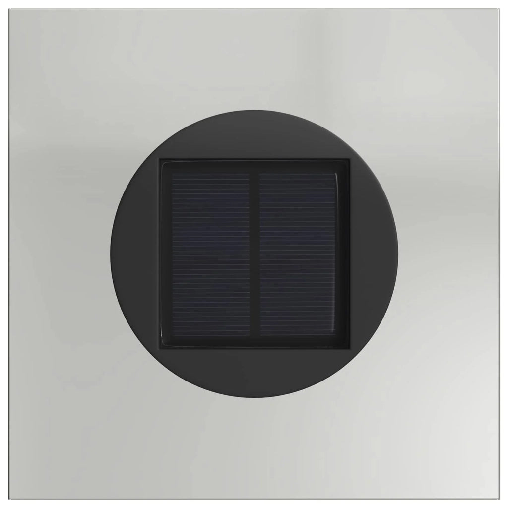 Faro LED solare per sentieri 2 pz Argento Acciaio zincato CFW9159140