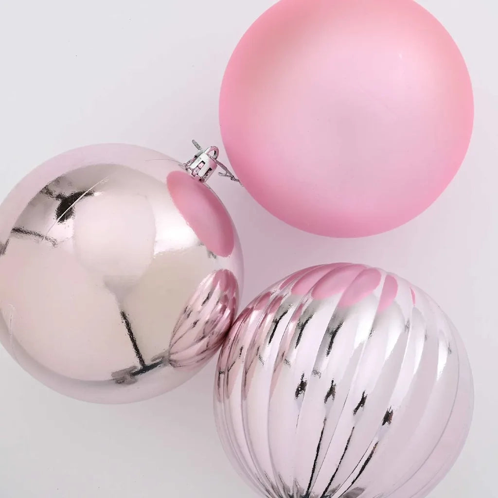 Set di palline di Natale XL 9 pz Rosa Plastica CFW3594127