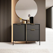 Madia Hame, Credenza un Cassetto, 103x40x81h cm Nero