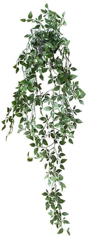 Pianta ornamentale artificiale a cascata, pianta ornamentale appesa, piante ornamentali appese, portapianta con vasi foglie di eucalipto, decorazione per giardino, festa di nozze, decorazione per muro (87cm mandala)