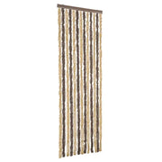 Tenda Antimosche Marrone Scuro e Beige 56x200 cm in Ciniglia CFW3927757