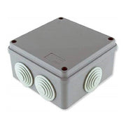 Trade Shop - Scatola Derivazione Cavi 10x10x5 Cm 6 Passacavi Jk649 Elettrocanali Esterna Ip44 -