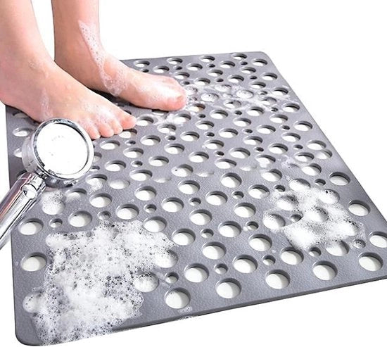 Pavimento Antiscivolo Quadrato 53 x 53 cm - Lavabile in Macchina, Resistente ai Funghi e con Fessure di Scarico