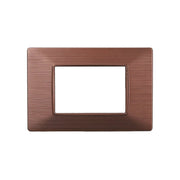 Placca Plastica Serie Starlight 3P Colore Bronzo Satinato Compatibile Con Vimar Plana