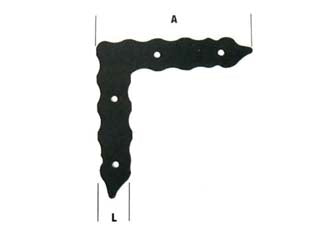 GIUNZIONE A L ORNAMENTALE ART.965- - mm.200x42 - spessore mm.5,5 - 6 pezzi