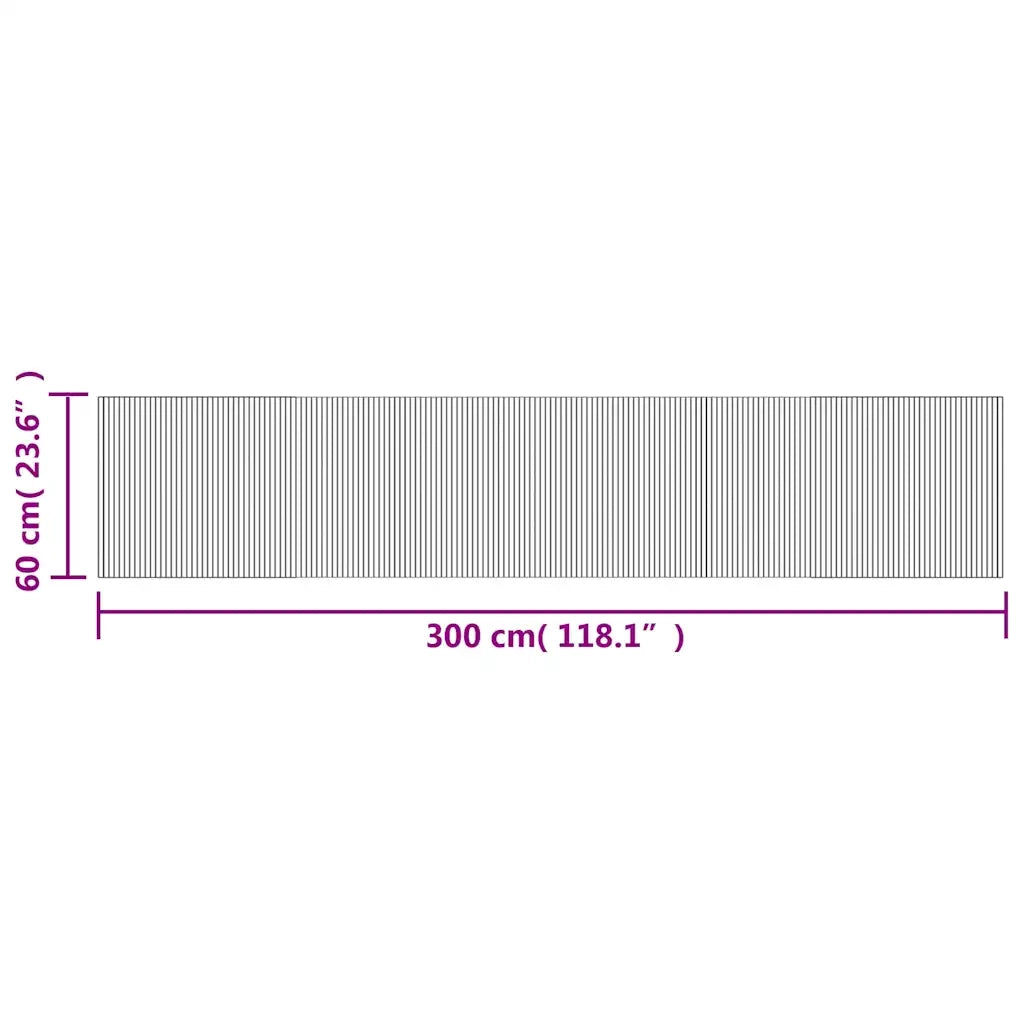 Tappeto Rettangolare Marrone 60x300 cm in BambÃ¹