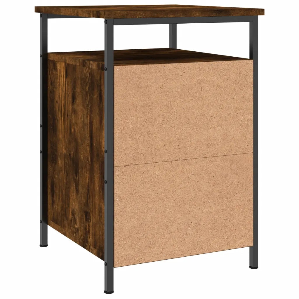 Comodini 2 pz-Set di 2 Tavolino da notte Rovere Fumo 40x42x60 cm in Legno Multistrato 770626
