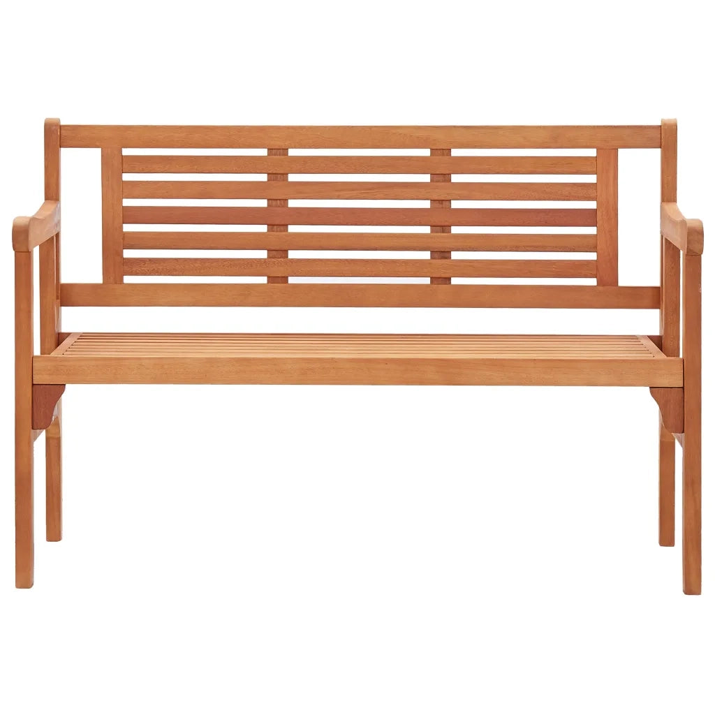 Panchina da Giardino Pieghevole 120 cm Legno Massello Eucalipto