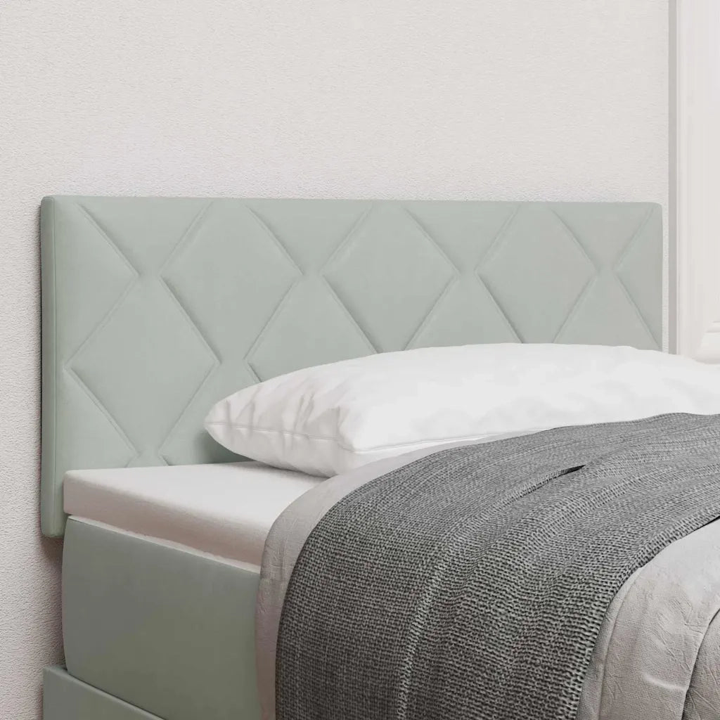 Testiera-Testata-Testiera Decorativa Grigio chiaro 100 cm Velluto