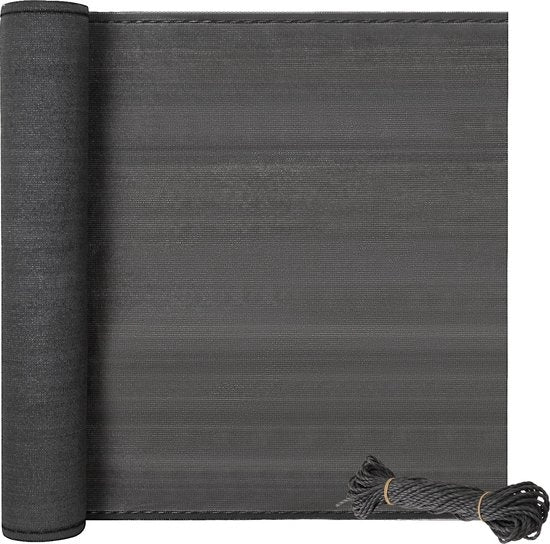 Ombrellone e Parete 2-in-1 Resistente al Tempo e alle Intemperie - 1,5x10 m - Grigio