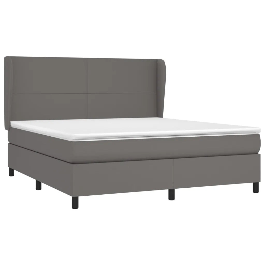 Giroletto a Molle con Materasso Grgio 180x200 cm in Similpelle 3128929