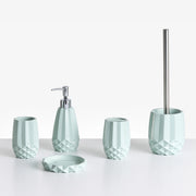Set di 5 accessori per il bagno Dispenser per portasapone Portaspazzolino Porta spazzolino Verde menta