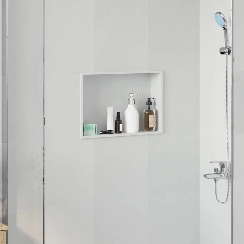 Nicchia per doccia Bianco 45 x 30 x 9,5 cm Acciaio inossidabile 42012670