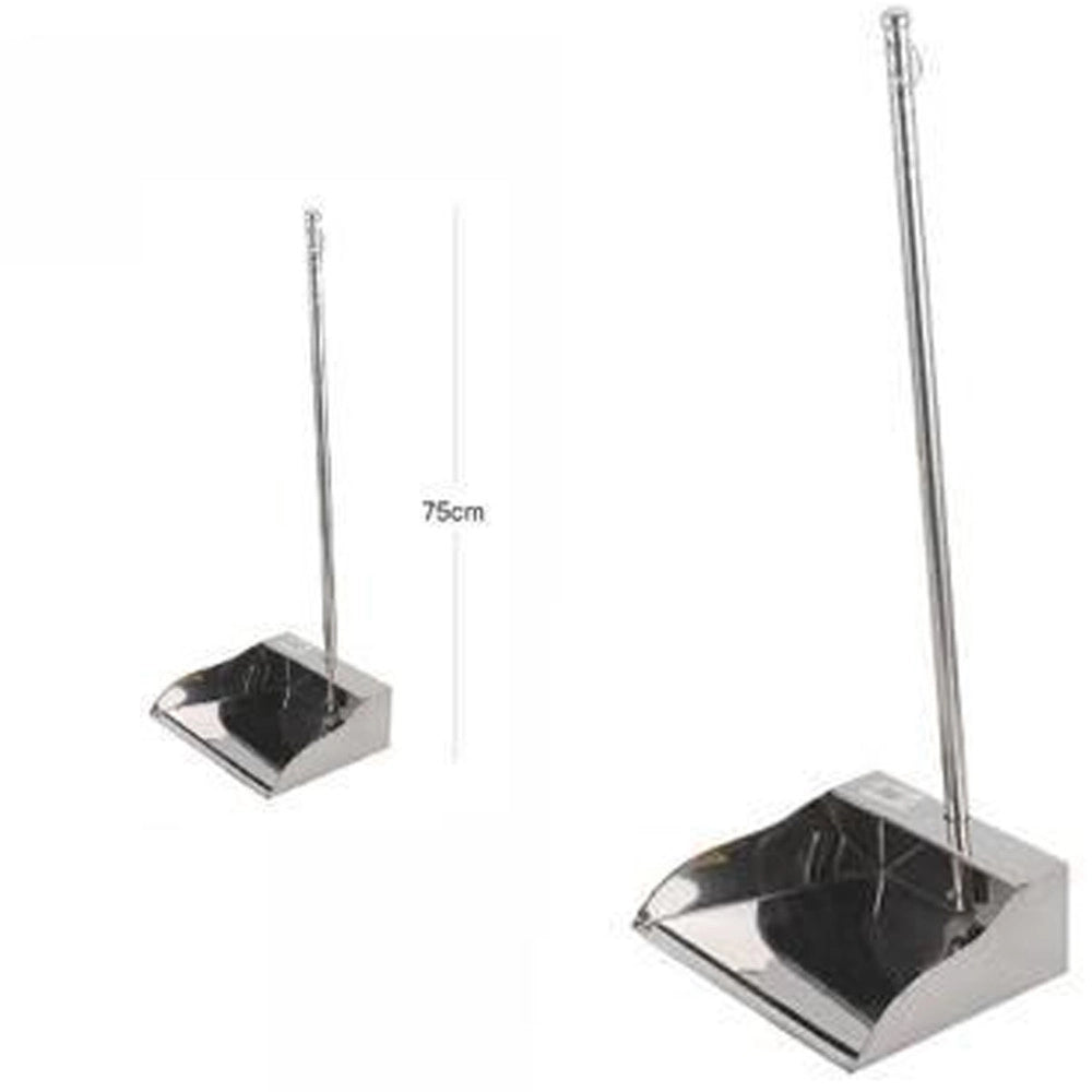 Trade Shop - Paletta In Metallo Zincato 30x25cm H75 Con Manico Alzapattume Spessore 1mm -