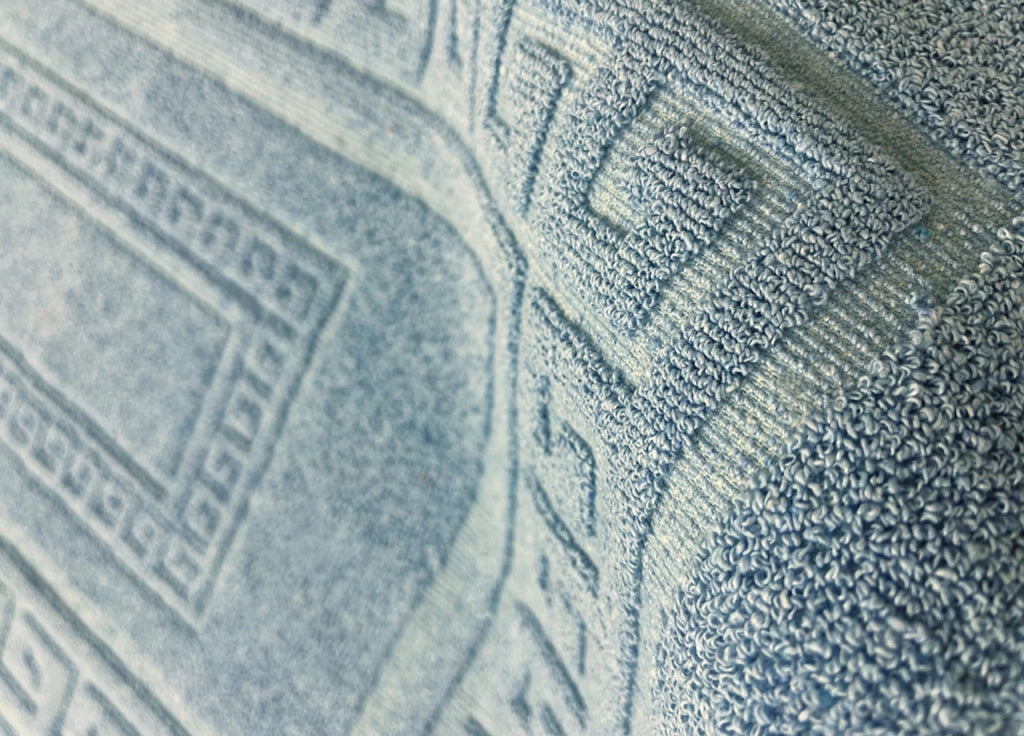 Tappeto Da Bagno Disegno Torino Colore Azzurro - 60x120 - Azzurro