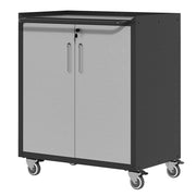 Armadietto da garage in metallo resistente con ruote ¨C robusto contenitore per attrezzi, 75 ¡Á 42 ¡Á 88 cm, per garage, ufficio e casa