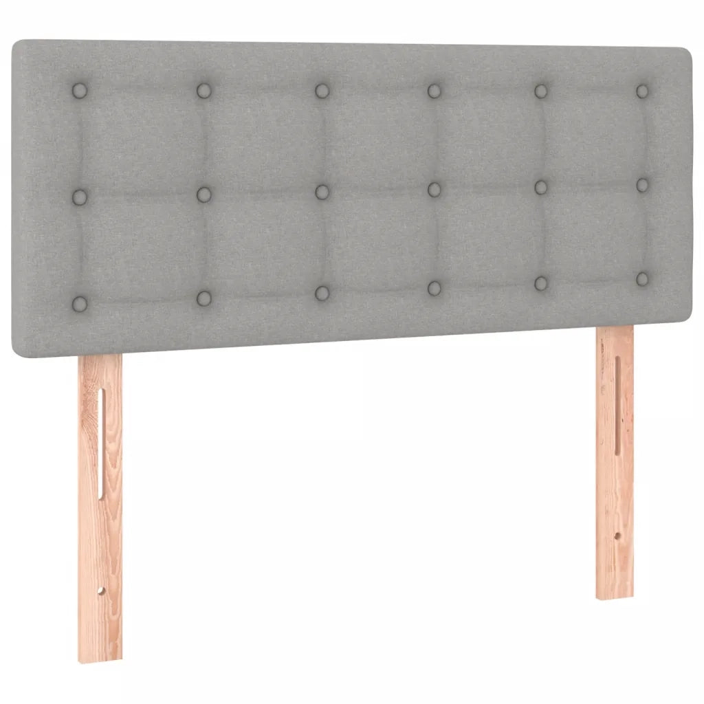 Giroletto a Molle con Materasso Grigio Chiaro 120x190cm Tessuto