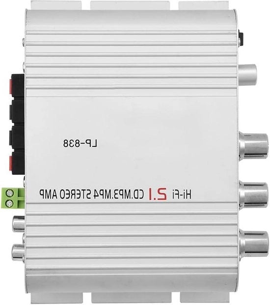 Altoparlante Stereo a Basso Potenza - Amplificatore Digitale Mini Audio per Auto Casa - Argento.