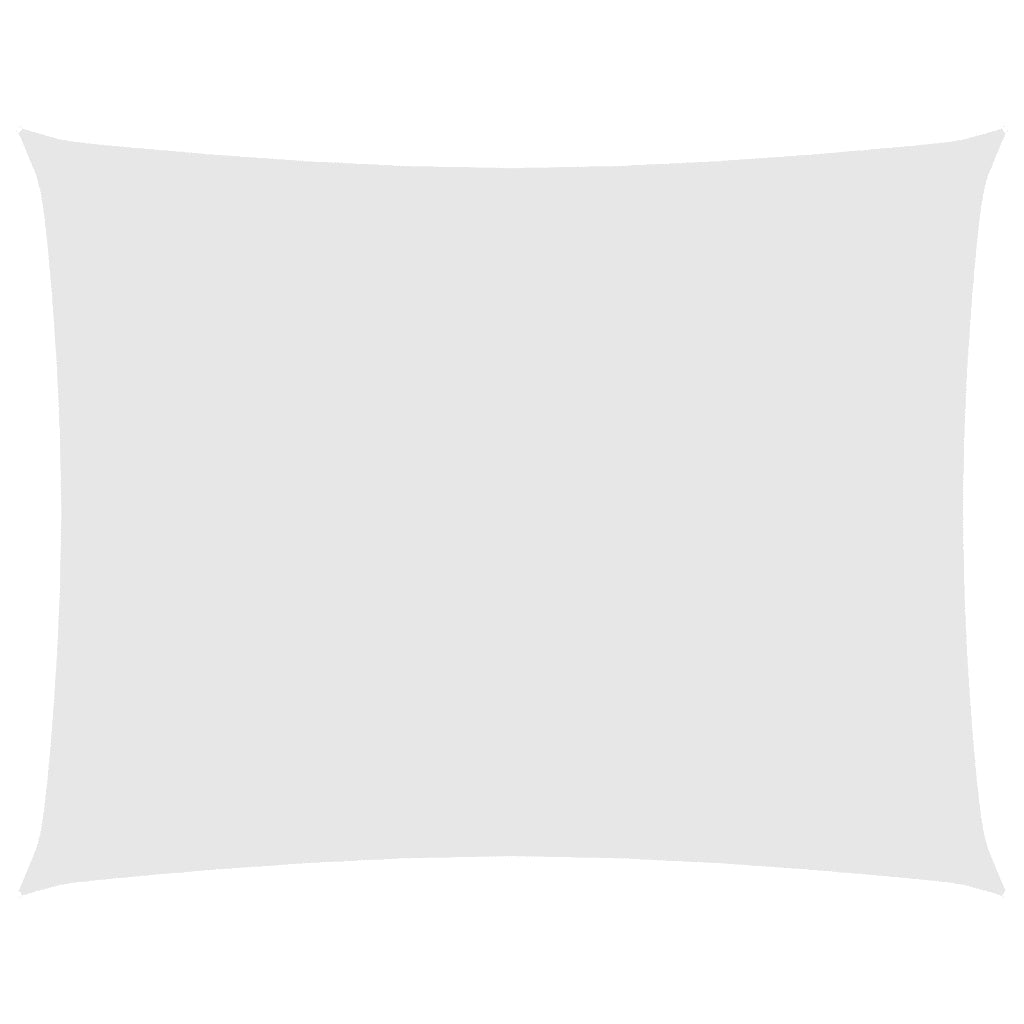 Parasole a Vela in Tessuto Oxford Rettangolare 6x7 m Bianco 135277