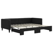Divano letto | Sof¨¤ letto | Letto singolo Estraibile Nero 90x190 cm in Tessuto